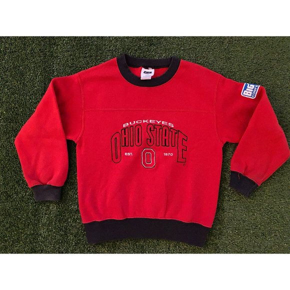 Youth Vintage CSA Ohio State Buckeyes Embroidered Crewneck size 8 Medium - Picture 2 of 10